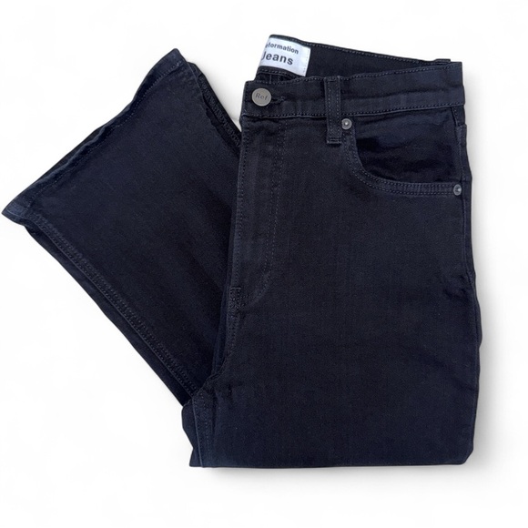 Reformation Black Slim Straight Jeans Women’s 28 Black High Rise - Picture 1 of 11